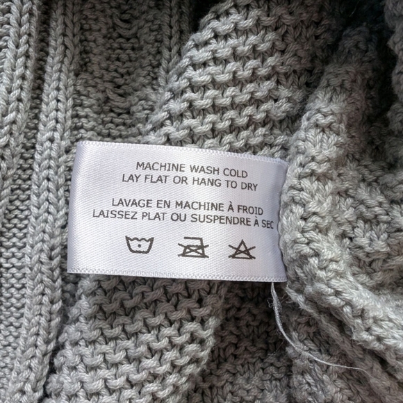 Twigg + Feather Blair Sweater Grey Cable Knit Relaxed Fit Cabin Retro Women's XS - Picture 10 of 12